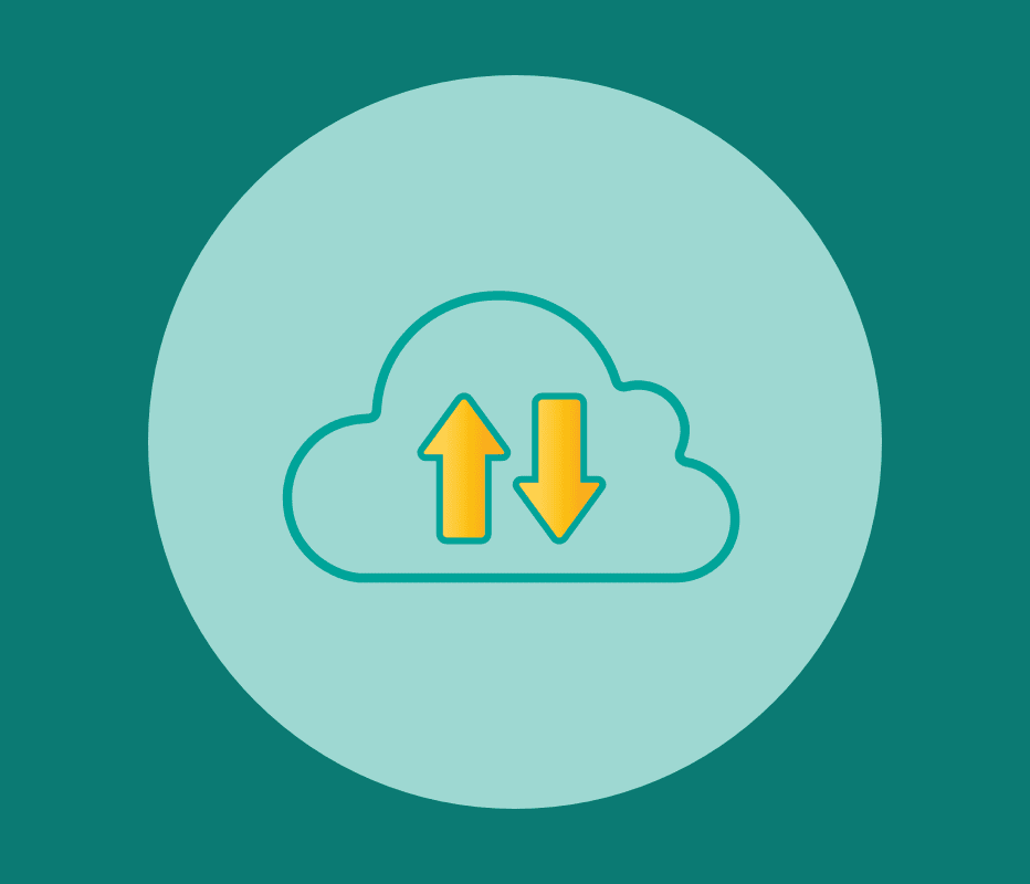 Cloud icon representing tools and resources that can be downloaded