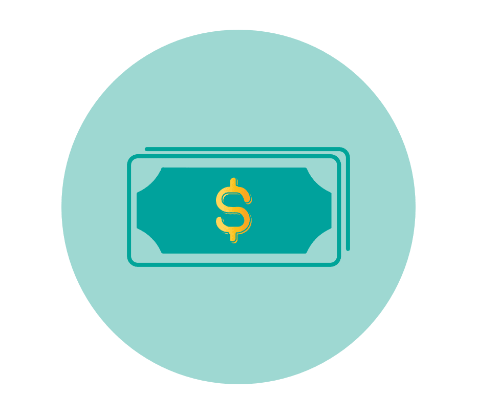 Dollar sign representing financial support avialable